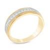 Thumbnail Image 1 of Men's 1/4 CT. T.W. Diamond Milgrain Anniversary Band in 14K Two-Tone Gold