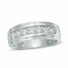 Thumbnail Image 1 of 3/4 CT. T.W. Diamond Seven Stone Step Edge Anniversary Band in 10K White Gold