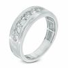 Thumbnail Image 2 of 3/4 CT. T.W. Diamond Seven Stone Step Edge Anniversary Band in 10K White Gold