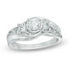 Thumbnail Image 0 of 1 CT. T.W. Diamond Past Present Future® Bypass Engagement Ring in 14K White Gold
