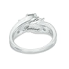 Thumbnail Image 2 of 1 CT. T.W. Diamond Past Present Future® Bypass Engagement Ring in 14K White Gold