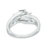 Thumbnail Image 3 of 1 CT. T.W. Diamond Past Present Future® Bypass Engagement Ring in 14K White Gold
