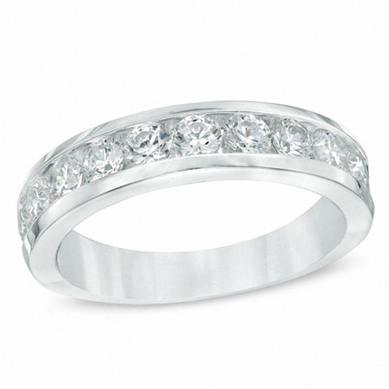 Main Image 1 of 1 CT. T.W. Diamond Band in 14K White Gold