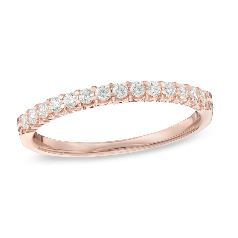 1/4 CT. T.W. Diamond Band in 14K Rose Gold