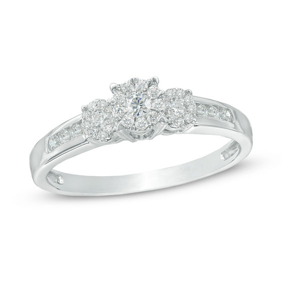 10k white gold engagement ring