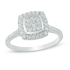 Thumbnail Image 0 of 1/2 CT. T.W. Multi-Diamond Square Frame Engagement Ring in 10K White Gold