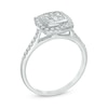 Thumbnail Image 1 of 1/2 CT. T.W. Multi-Diamond Square Frame Engagement Ring in 10K White Gold