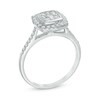 Thumbnail Image 2 of 1/2 CT. T.W. Multi-Diamond Square Frame Engagement Ring in 10K White Gold