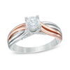 Thumbnail Image 1 of 5/8 CT. T.W. Diamond Swirl Engagement Ring in 14K Two-Tone Gold