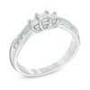 Thumbnail Image 1 of 1/2 CT. T.W. Princess-Cut Diamond Past Present Future® Engagement Ring in 10K White Gold