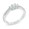 Thumbnail Image 2 of 1/2 CT. T.W. Princess-Cut Diamond Past Present Future® Engagement Ring in 10K White Gold