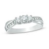 Thumbnail Image 1 of 1/2 CT. T.W. Diamond Past Present Future® Engagement Ring in 10K White Gold