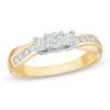1/2 CT. T.W. Diamond Past Present Future® Engagement Ring in 10K Gold