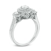 Thumbnail Image 1 of 3/4 CT. T.W. Diamond Oval Frame Past Present Future® Ring in 14K White Gold