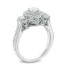 Thumbnail Image 1 of 3/4 CT. T.W. Diamond Oval Frame Past Present Future® Ring in 14K White Gold