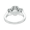 Thumbnail Image 2 of 3/4 CT. T.W. Diamond Oval Frame Past Present Future® Ring in 14K White Gold