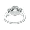 Thumbnail Image 3 of 3/4 CT. T.W. Diamond Oval Frame Past Present Future® Ring in 14K White Gold
