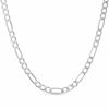 Thumbnail Image 1 of Men's Sterling Silver 220 Gauge Figaro Chain Necklace - 24"