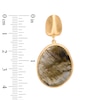 Thumbnail Image 2 of Oval Synthetic Labradorite Drop Earrings in Sterling Silver and 18K Gold Plate
