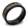 Thumbnail Image 1 of Men's 8.0mm Black Stainless Steel Dark Camouflage Inlay Comfort Fit Wedding Band
