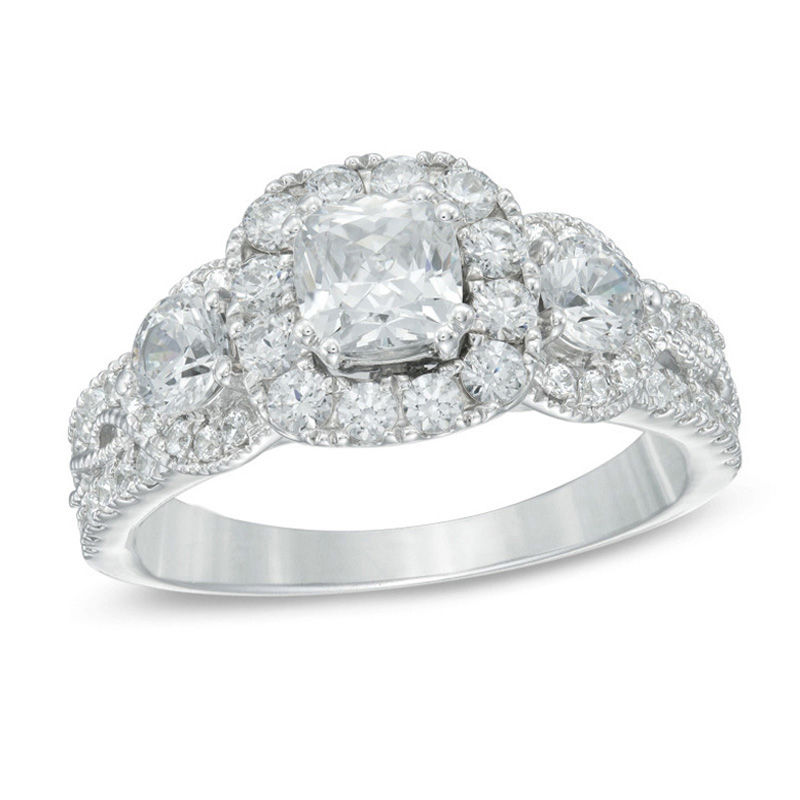 Celebration Grand® 11/2 CT. T.W. Diamond Frame Three Stone Engagement