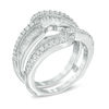 Thumbnail Image 1 of 1 CT. T.W. Diamond Wave Solitaire Enhancer in 14K White Gold