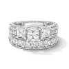 Thumbnail Image 1 of 2-3/4 CT. T.W. Princess-Cut Diamond Past Present Future® Bridal Set in 14K White Gold