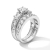 Thumbnail Image 3 of 2-3/4 CT. T.W. Princess-Cut Diamond Past Present Future® Bridal Set in 14K White Gold