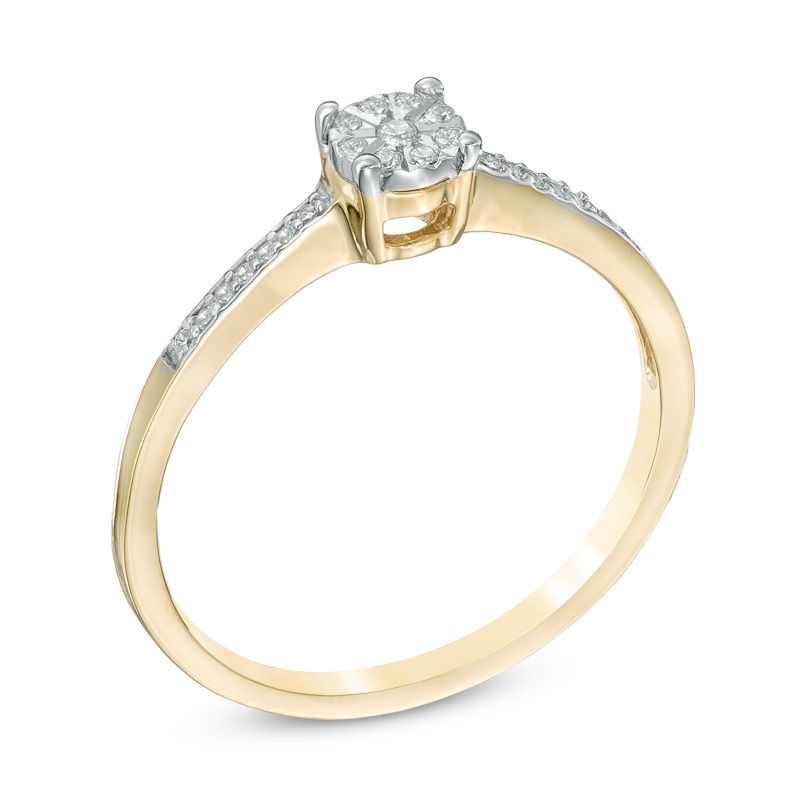 Main Image 2 of 1/15 CT. T.W. Multi-Diamond Promise Ring in 10K Gold