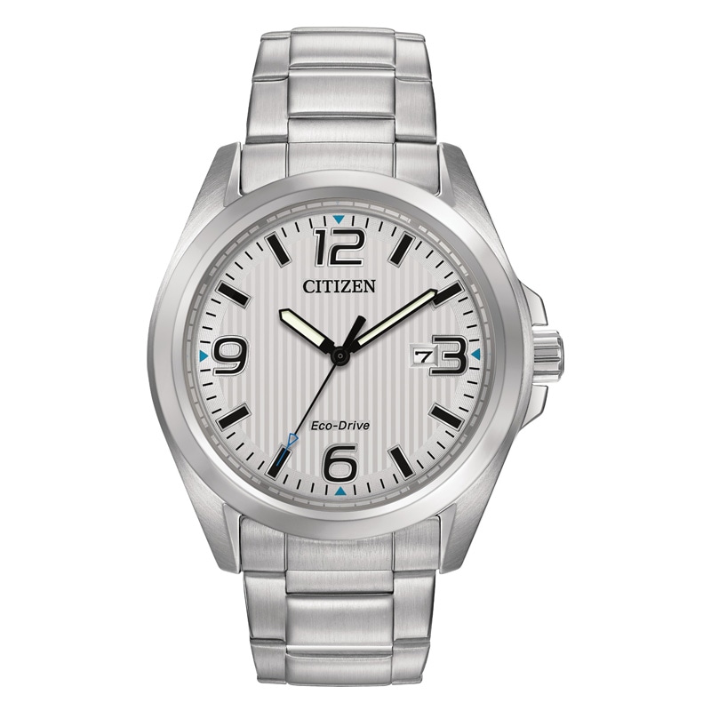 Men's Citizen Eco-Drive® Chandler Watch with Silver-Tone Dial (Model: AW1430-86A)