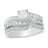 Thumbnail Image 1 of 1 CT. T.W. Princess-Cut Diamond Bridal Set in 10K White Gold