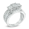 Thumbnail Image 1 of Past Present Future® 2 CT. T.W. Princess-Cut Diamond Engagement Ring in 14K White Gold