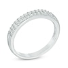 Thumbnail Image 2 of 1/3 CT. T.W. Diamond Double Row Band in 14K White Gold