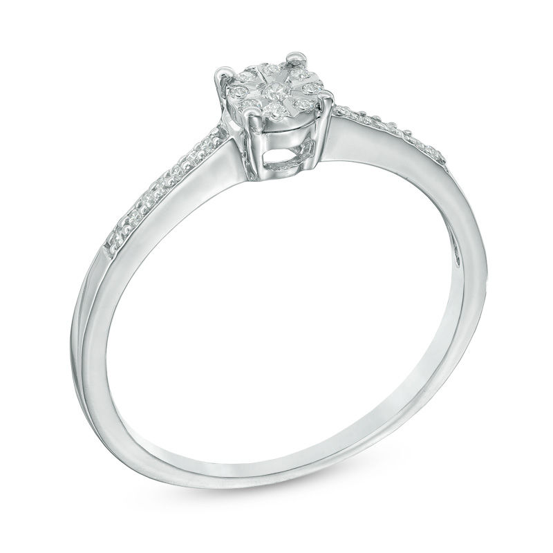 Diamond accent promise ring clearance in 10k gold