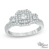 Thumbnail Image 0 of 1/2 CT. T.W. Princess-Cut Diamond Past Present Future®Frame Engagement Ring in 14K White Gold