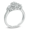 Thumbnail Image 1 of 1/2 CT. T.W. Diamond Past Present Future® Double Frame Engagement Ring in 14K White Gold