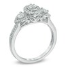 Thumbnail Image 2 of 1/2 CT. T.W. Diamond Past Present Future® Double Frame Engagement Ring in 14K White Gold