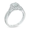Thumbnail Image 2 of 1 CT. T.W. Diamond Frame Twist Shank Engagement Ring in 14K White Gold