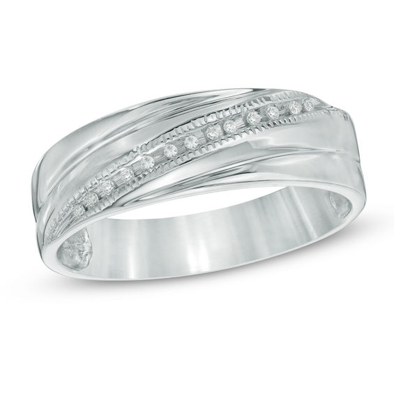 sterling silver mens wedding band