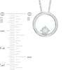 Thumbnail Image 2 of 1/8 CT. Diamond Solitaire Circle Pendant in 10K White Gold