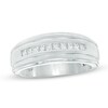 Thumbnail Image 0 of Men's 1/2 CT. T.W. Square-Cut Diamond Double Edge Band in 14K White Gold