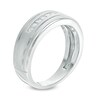 Thumbnail Image 1 of Men's 1/2 CT. T.W. Square-Cut Diamond Double Edge Band in 14K White Gold