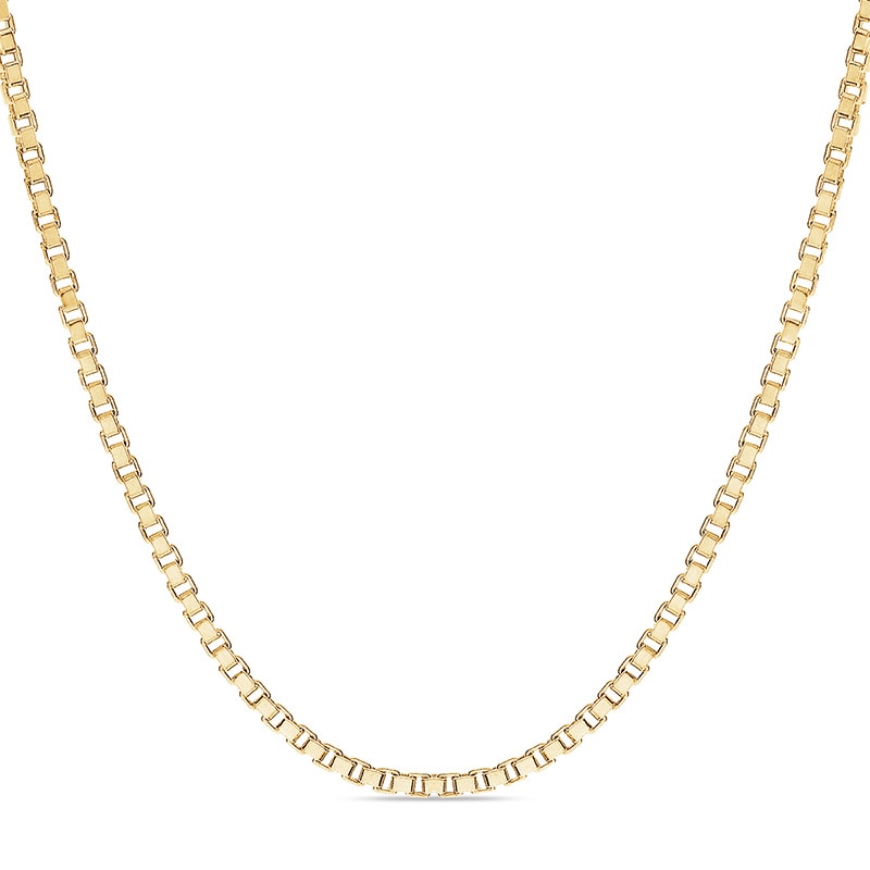 Main Image 1 of Men's 1.4mm Box Chain Necklace in 14K Gold - 24"