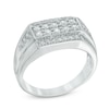 Thumbnail Image 2 of Men's 3/4 CT. T.W. Diamond Ring in Sterling Silver