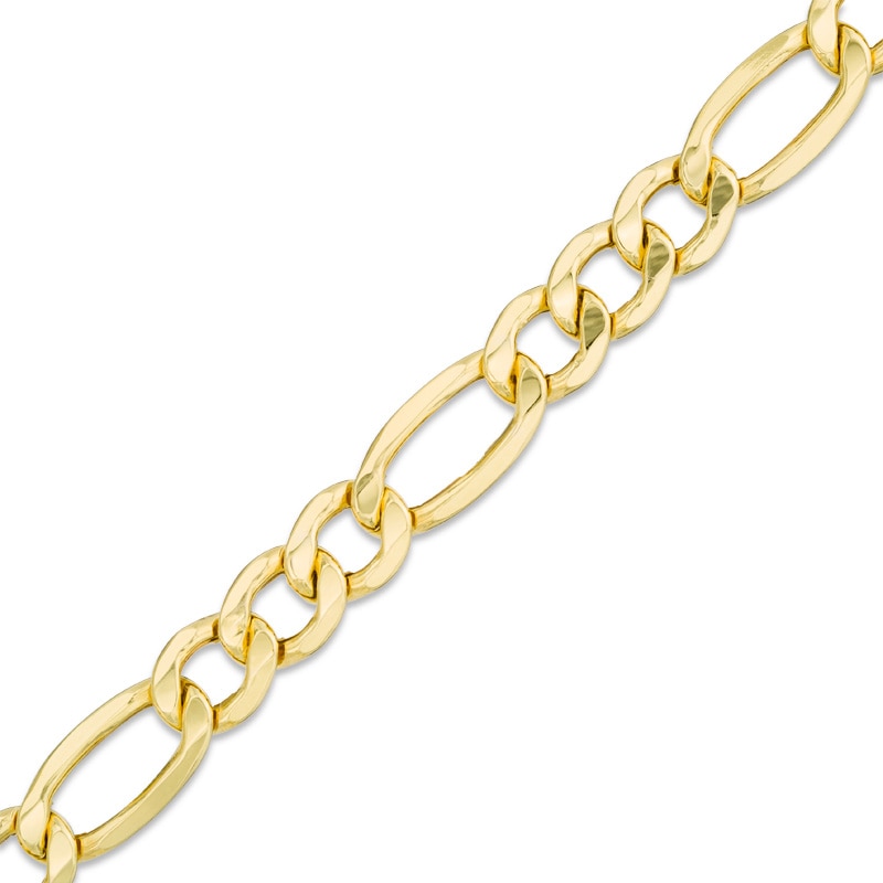 Main Image 1 of Men's 9.9mm Light Figaro Chain Bracelet in 10K Gold - 9.0"