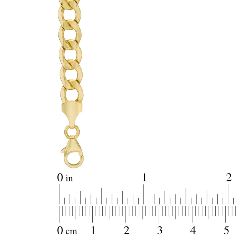 Men's 7.0mm Curb Chain Necklace in Hollow 14K Gold - 24"