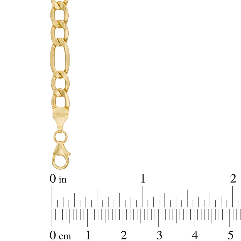Men's 5.8mm Figaro Chain Necklace in Hollow 14K Gold - 24"