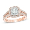 Thumbnail Image 0 of 1 CT. T.W. Diamond Double Frame Engagement Ring in 14K Two-Tone Gold