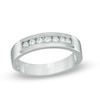 Thumbnail Image 1 of Men's 1/4 CT. T.W. Diamond Wedding Band in 10K White Gold