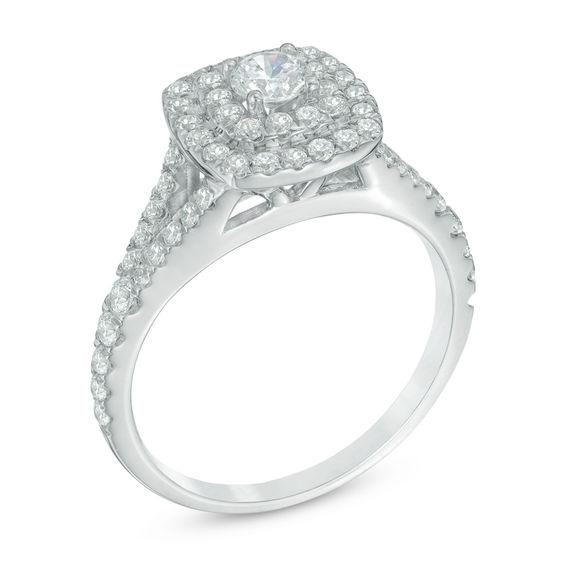 1 CT. T.W. Diamond Double Square Frame Engagement Ring in 1 CT. T.W. Diamond Double Square Frame Engagement Ring in